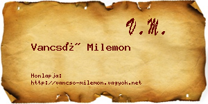 Vancsó Milemon névjegykártya